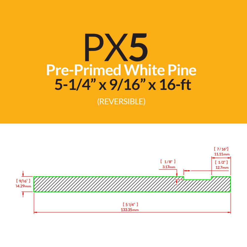 Wood Baseboard  PX5 9/16-in x 5 1/4-in x 16-ft - Image 2