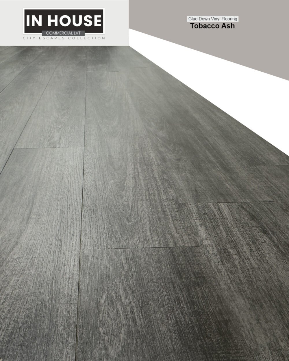 LVT Glue Down. Color: Tobacco Ash 7.37" x 48.30" - Image 2