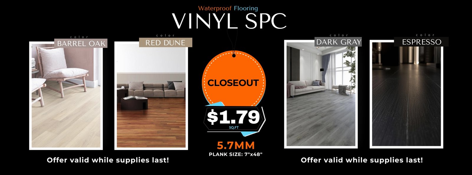 Closeout Vinyl Spc 5.7 mm
