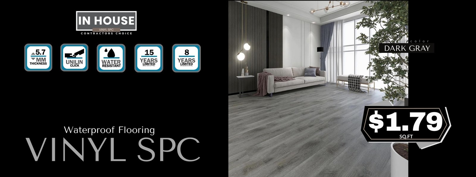 Vinyl Spc Dark Gray