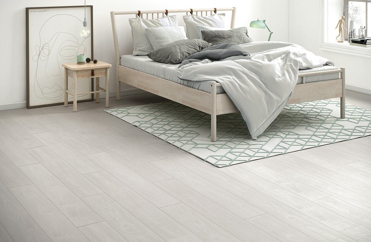 Laminate Flooring 8MM- Made in Spain. Finsa White Kalmar