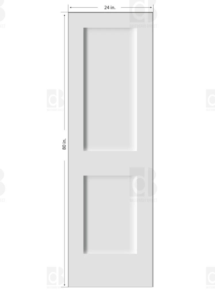 Shaker 2P Primed Composite Solid Core Interior Door Slab - Image 3