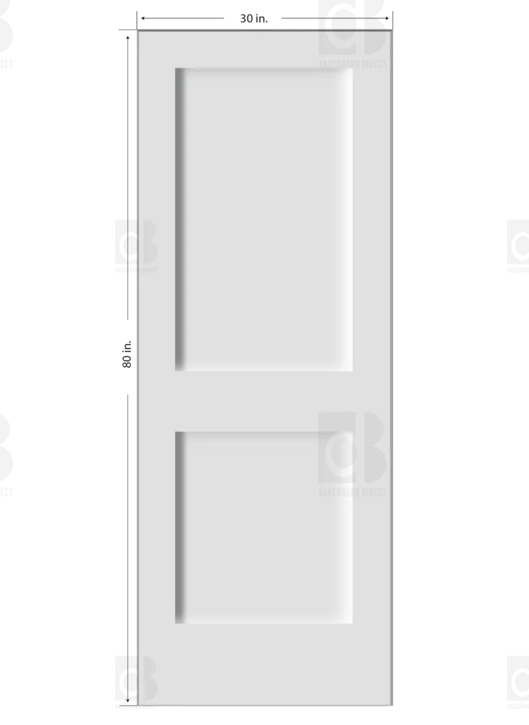 Shaker 2P Primed Composite Solid Core Interior Door Slab - Image 4
