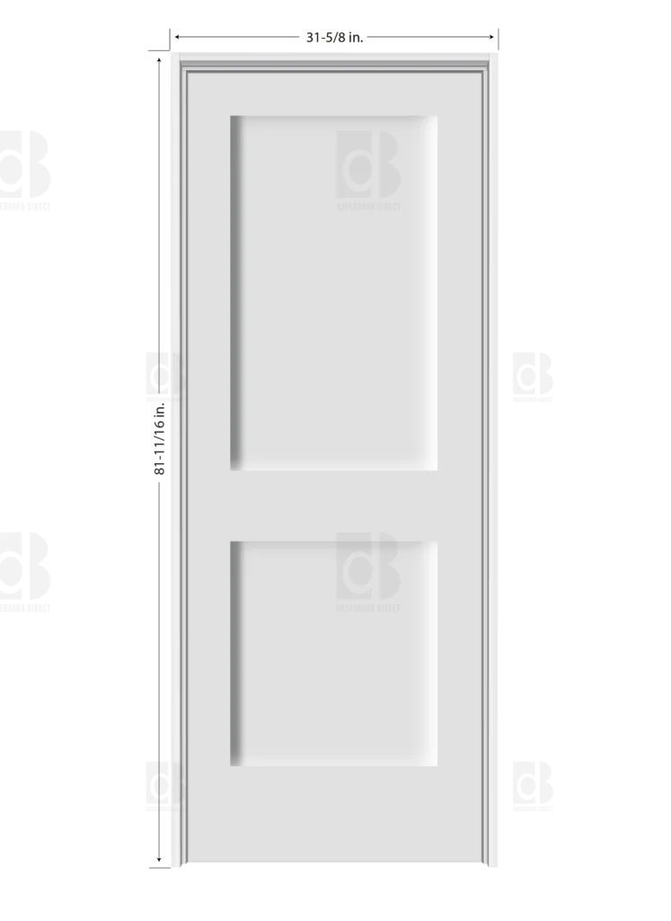 Shaker 2P Primed Composite Solid Core Interior Door Slab - Image 2