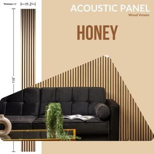 Laminwall |Acoustic Wall Panel | MDF Core | Wood Veneer | Honey