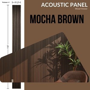 Laminwall |Acoustic Wall Panel | MDF Core | Wood Veneer | Mocha Brown