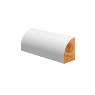 Quarter Round Shoe Moulding Pine Primed 129  16-ft